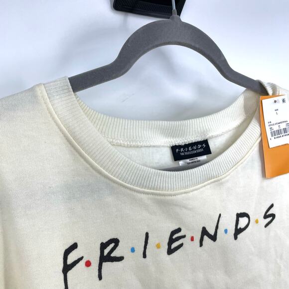 NEW Friends Graphic Sweatshirt Top L Womens Oversized FLAW - Picture 3 of 8